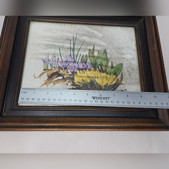 Maryrose Wampler Art Print Crocus Flowers Purple & Yellow Botanical Beauty - Picture 11 of 15